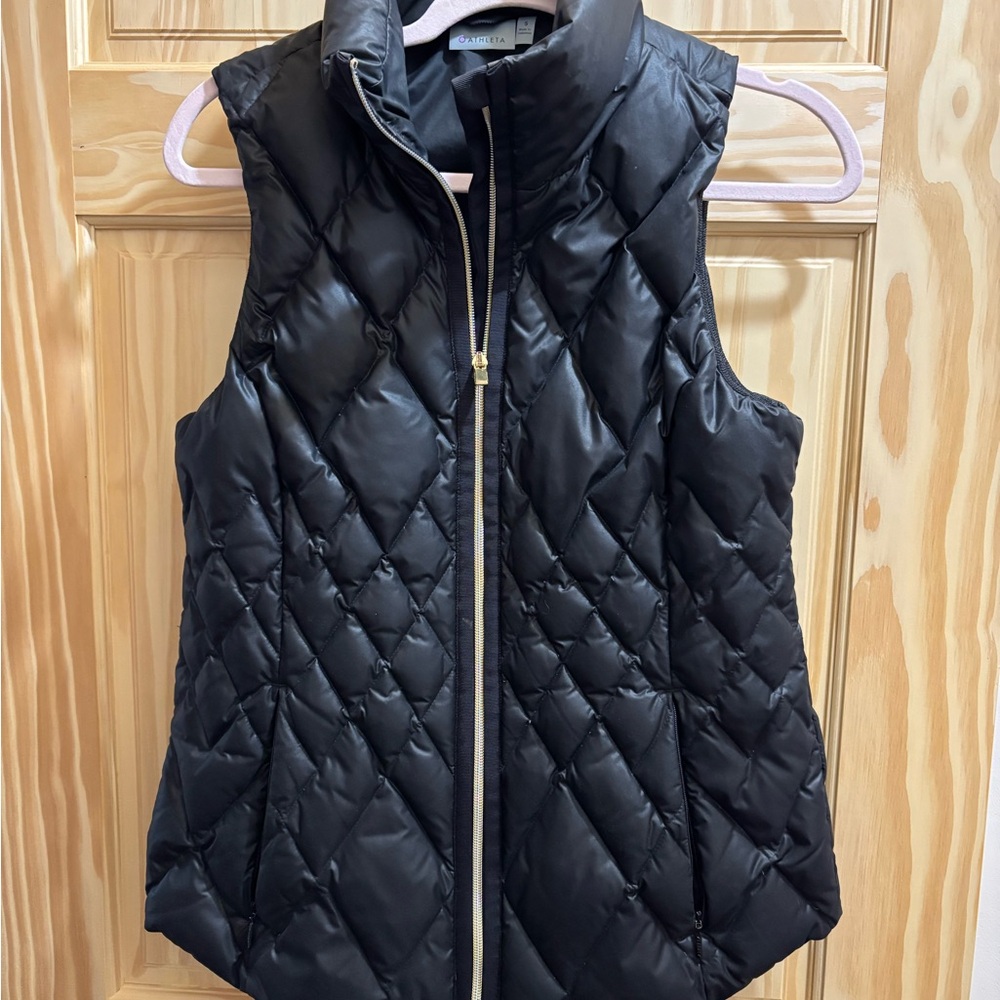 Athleta Black Quilted Women's Vest S